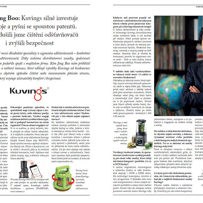 Health Appliance Kuvings Introduced in Famous Czech Electronics Magazine “Sell”