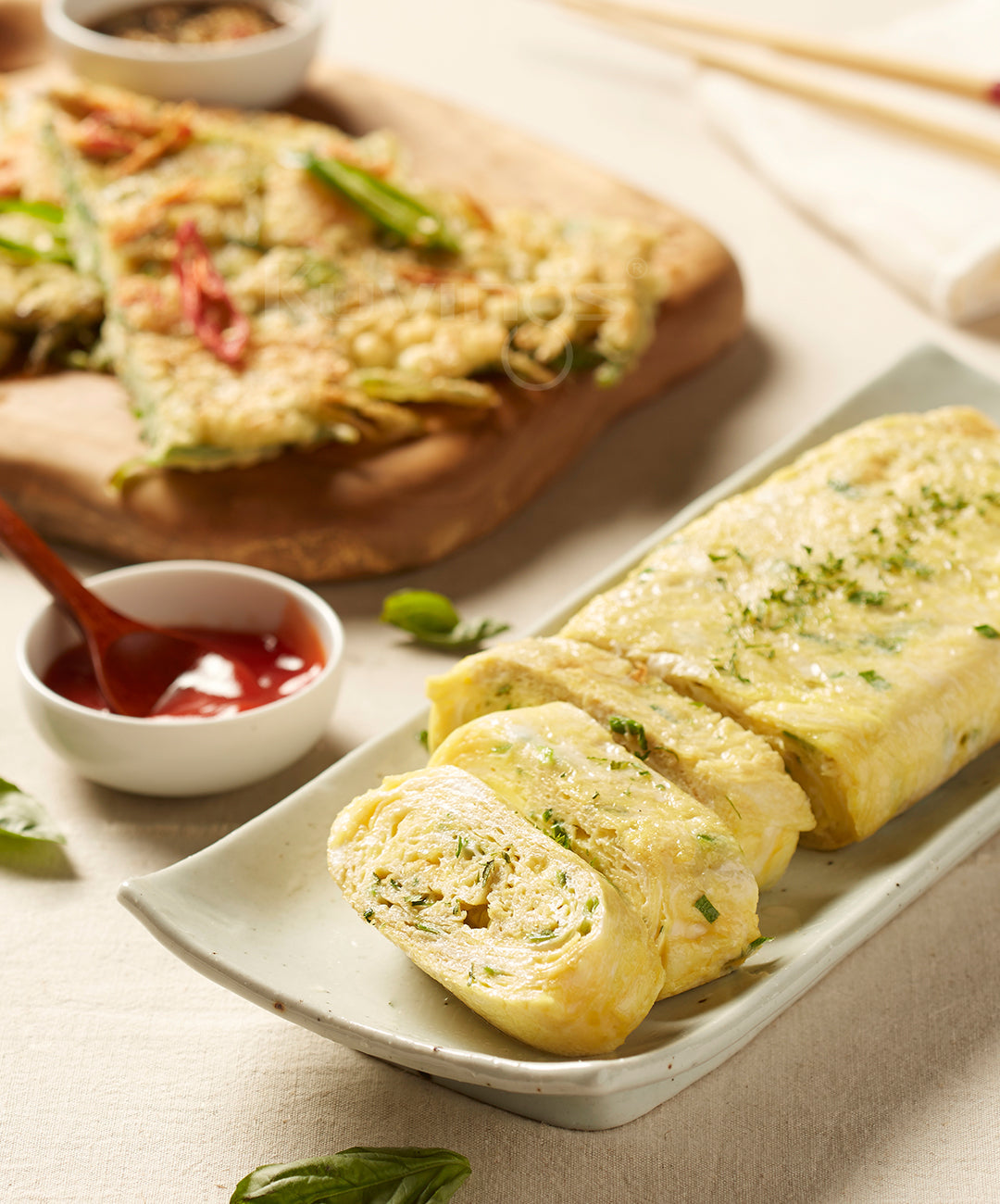 3-color Rolled Vegetable Omelet