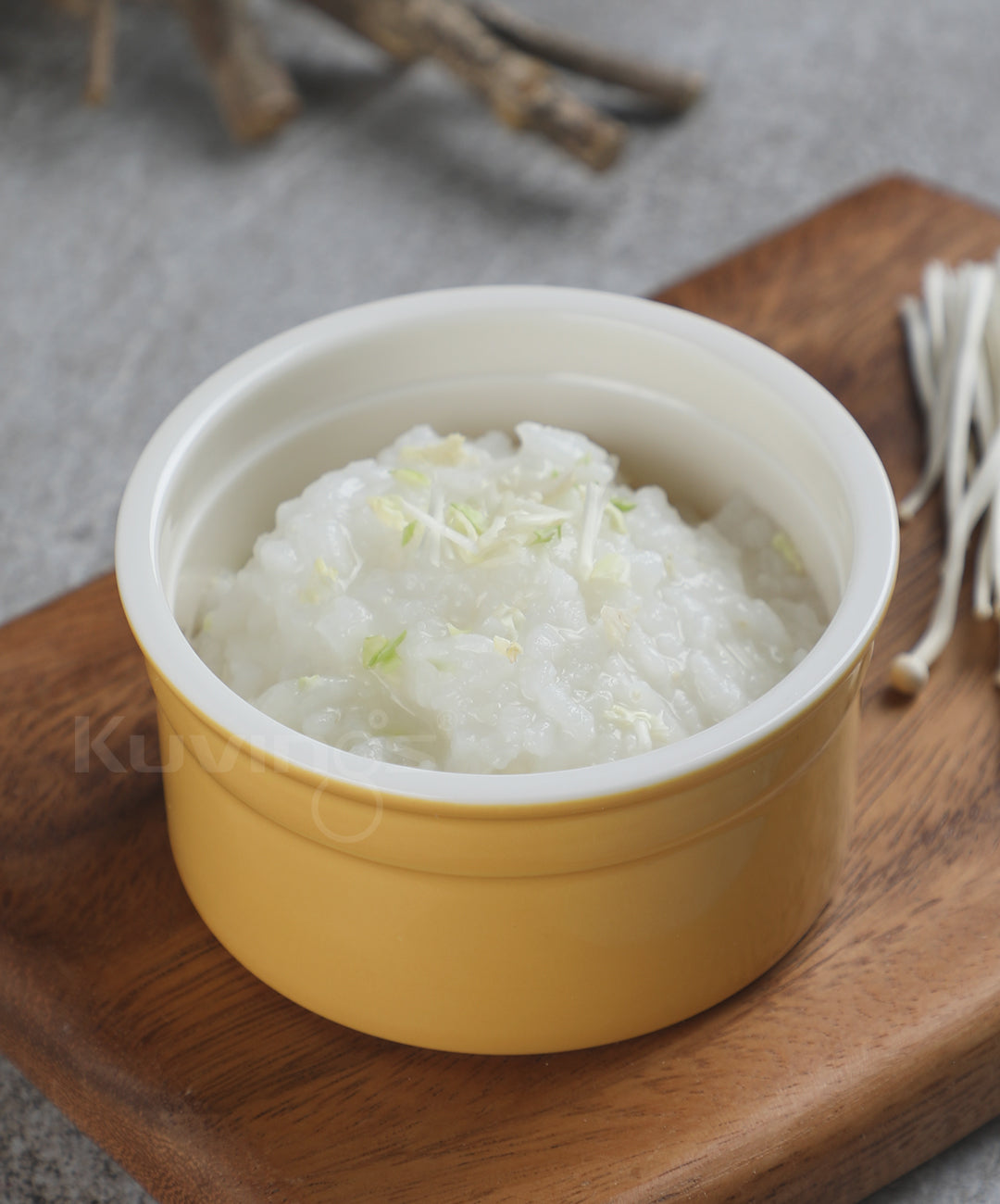 Silken Tofu and Enokitake Porridge