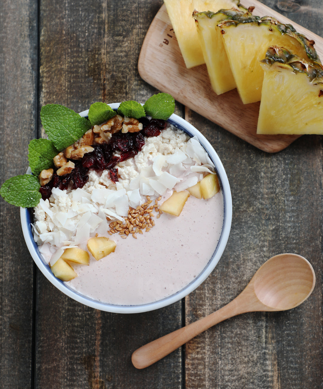 Raspberry Pineapple Yogurt Bowl
