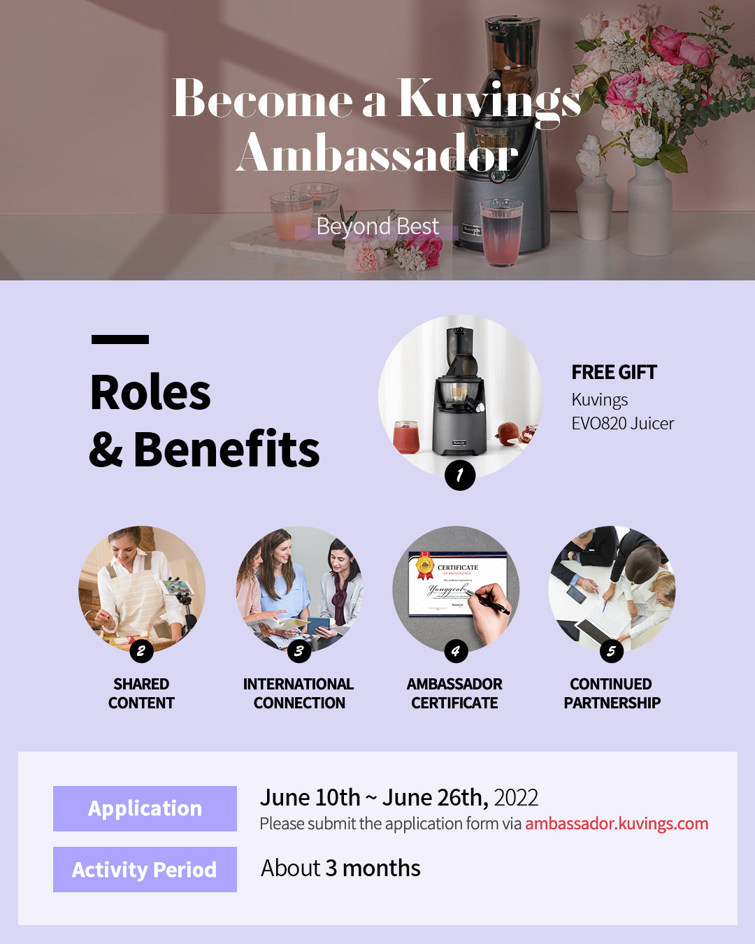 Join the third round of Kuvings Ambassador Program